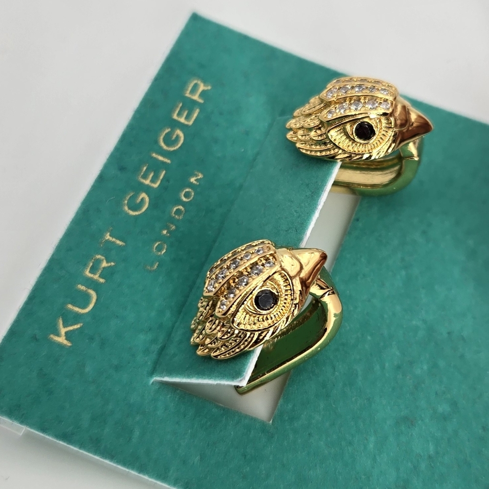 Kurt Geiger London Pavé Eagle Stud Post-Back Earrings - Picture 12 of 12